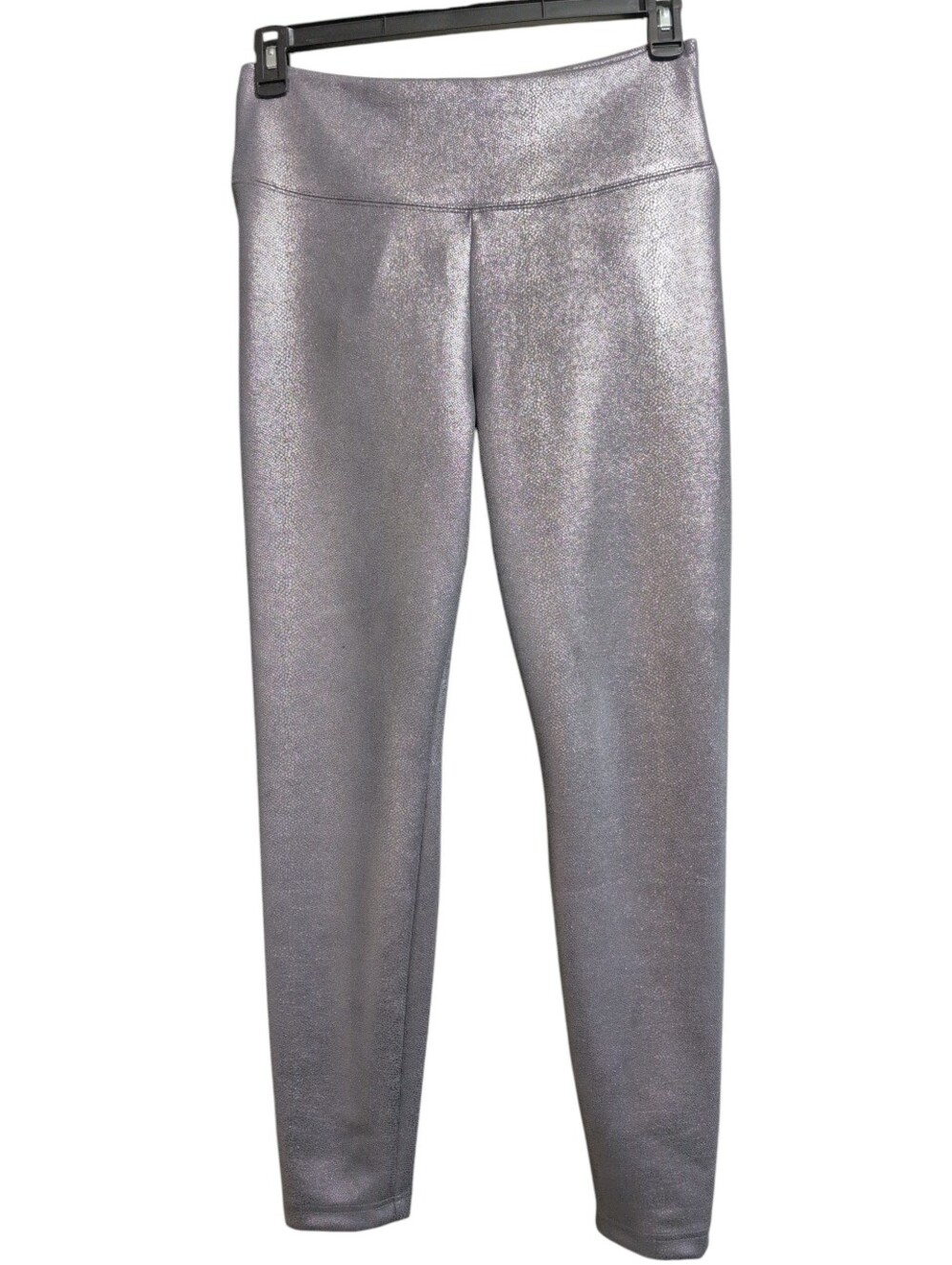 White House Black Market Metallic Leggings Stretch Silver Casual Comfortable 12